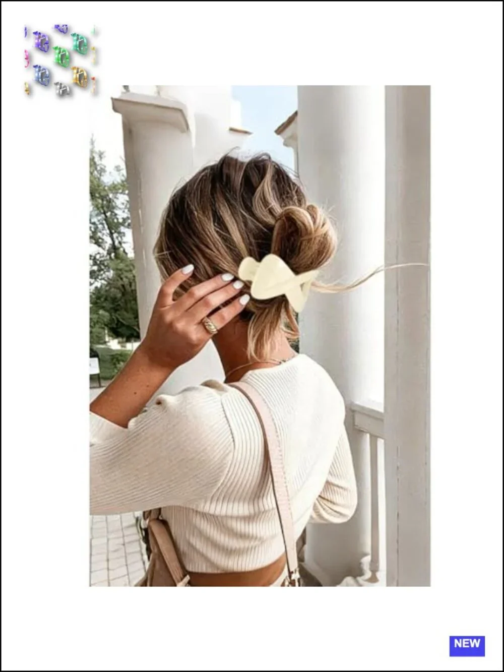 Large & Medium Flash Claw Hair Clips for Thick & Thin Hair, 4 Pack